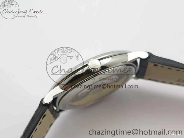 0519 Villeret 6651 SS ZF 1:1 Best Edition White Dial On Black Leather Strap A Practical 8098